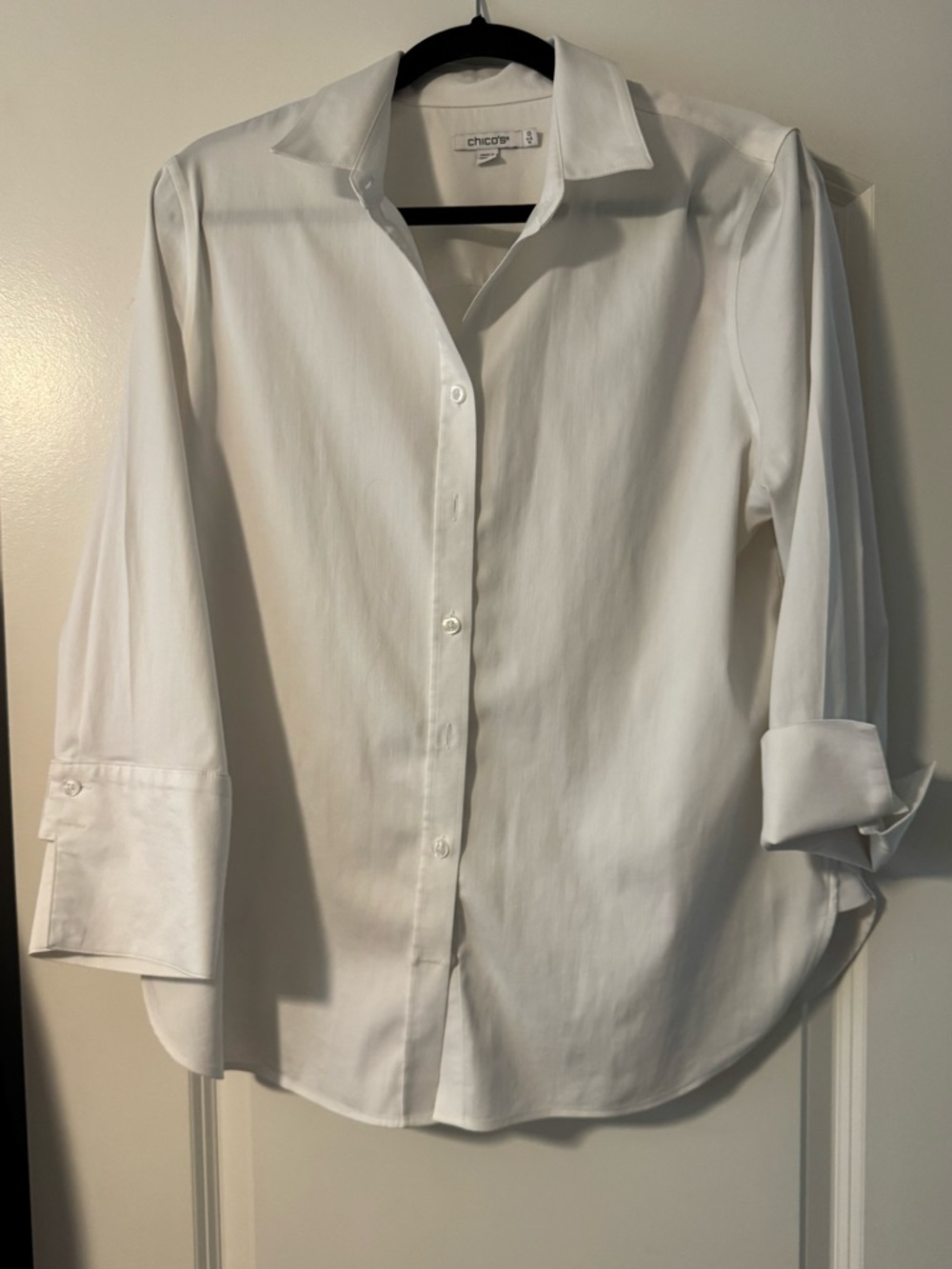 Women’s Chico's White Button-Front Shirt